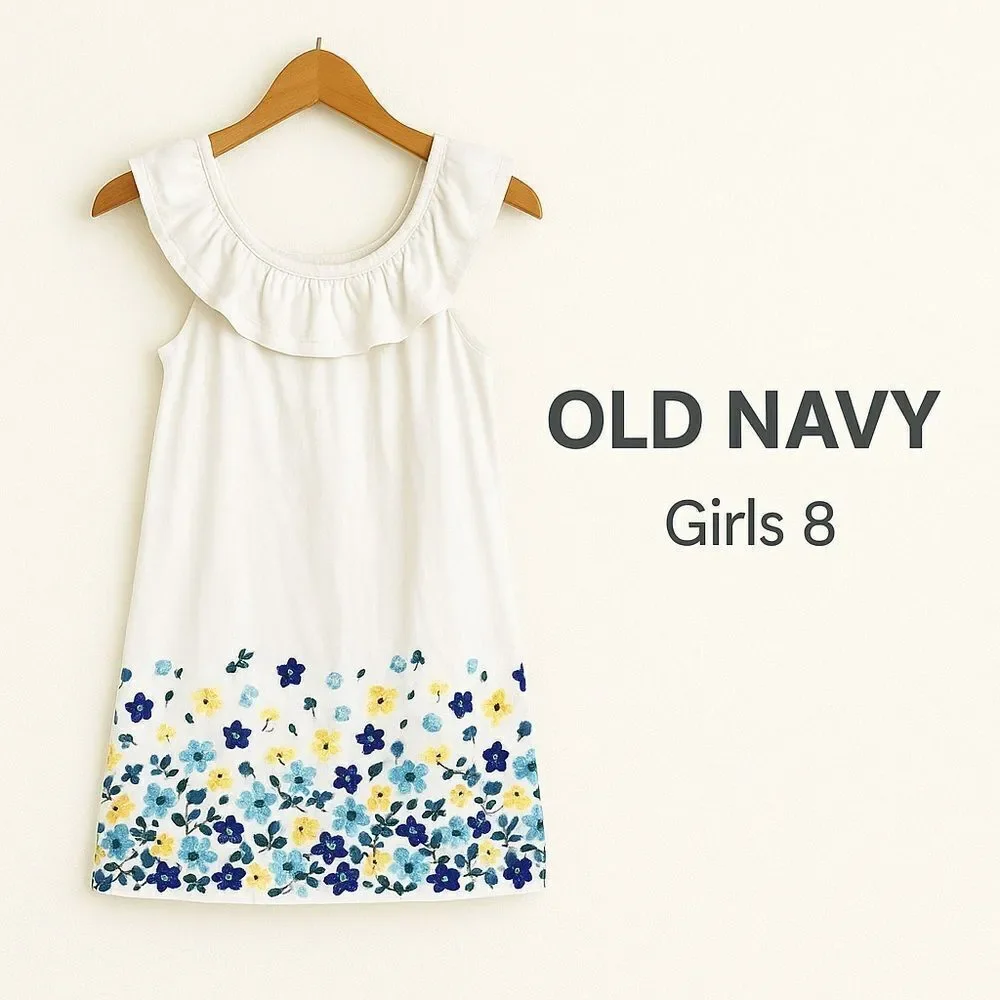 🌴 Old Navy Girls’ Ruffle Dress - Size M (8)